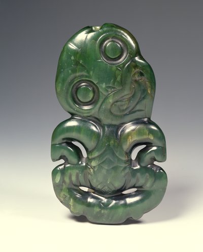 18世纪末（和田玉）神Hei-Tiki形式的坠饰 作者 毛利人