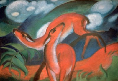 红鹿II》，1912年 作者 弗朗兹·马克（Franz Marc）