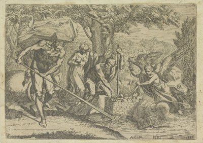 浮士德和卢瓦发现的罗穆卢斯和雷穆斯 作者 Annibale Carracci