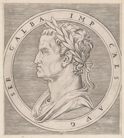 Speculum Romanae Magnificentiae：Galba, from The Twelve Caesars, ca. 1500-1534., ca. 1500-1534. 作者 马尔坎通尼奥·莱蒙迪