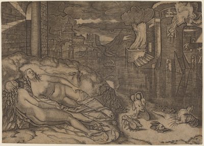 拉斐尔的梦 作者 Marcantonio Raimondi 可能在拉斐尔之后