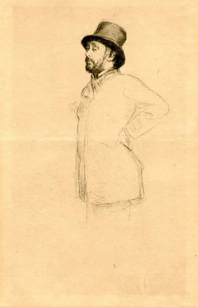 戴着帽子的埃德加·德加（Edgar Degas）。 作者 马赛琳·吉尔伯特·德斯布丁