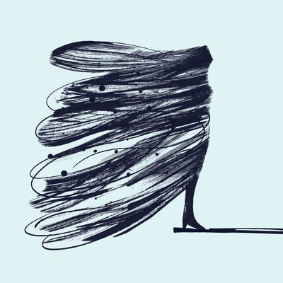 蝴蝶姑娘》，2014 年（纸本水墨画） 作者 马尔科·坎佩德利
