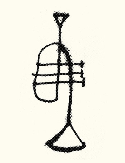 小号》，2019 年（丝网印刷） 作者 马尔科·坎佩德利
