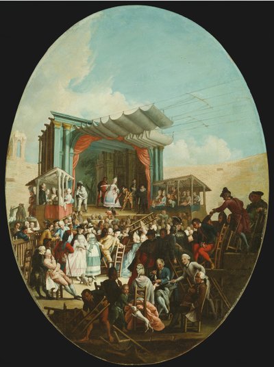 维罗纳的一部意大利喜剧，1772年。 作者 马可·马可拉