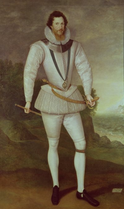埃塞克斯第二伯爵Robert Devereux，c。 1596 作者 Marcus Garret Gheeraerts the Younger