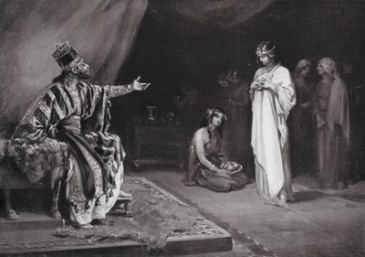 亚述公主嫁给巴比伦国王卡拉-因达什（石版画） 作者 玛格丽特（后）多瓦斯顿
