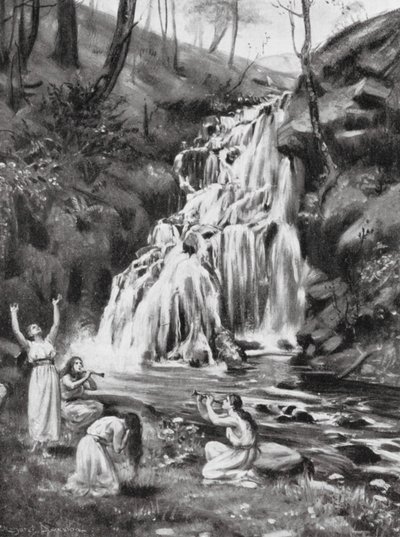 腓尼基少女悼念失去的阿多尼斯（石版画） 作者 玛格丽特（后）多瓦斯顿