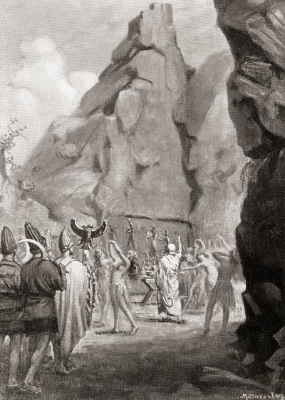 用崇拜舞蹈庆祝春季节日，祭祀赫梯母神，摘自哈钦森的《民族史》，1915 年出版 作者 玛格丽特（后）多瓦斯顿