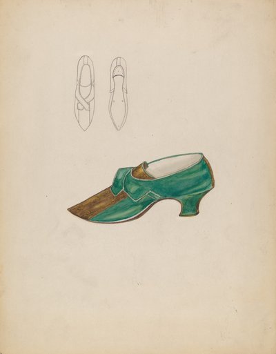 拖鞋，约1936年。 作者 玛格丽特·孔查