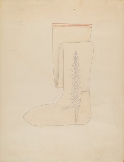 长筒袜，约1936年。 作者 玛格丽特·孔查