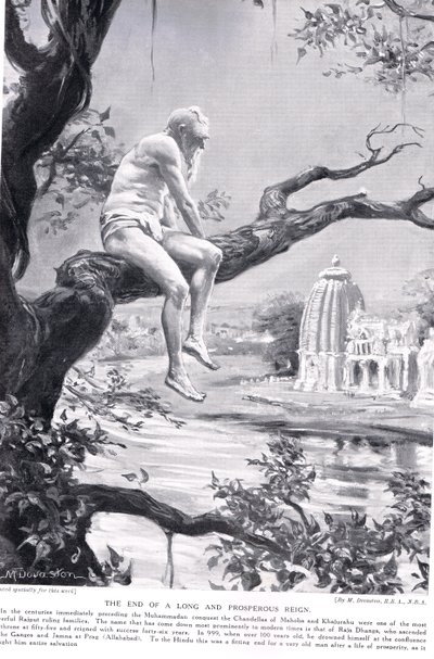长期繁荣统治的结束》，插图，选自《哈钦逊万国史》，约 1910 年（平版） 作者 玛格丽特·多瓦斯顿