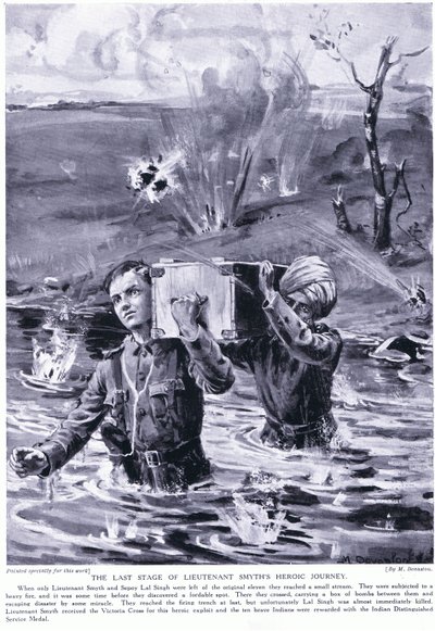 斯迈思中尉英雄之旅的最后阶段：1915 年 5 月获颁维多利亚十字勋章（石印版） 作者 玛格丽特·多瓦斯顿