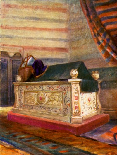 萨拉丁墓，内部（彩色石版画） 作者 玛格丽特·托马斯