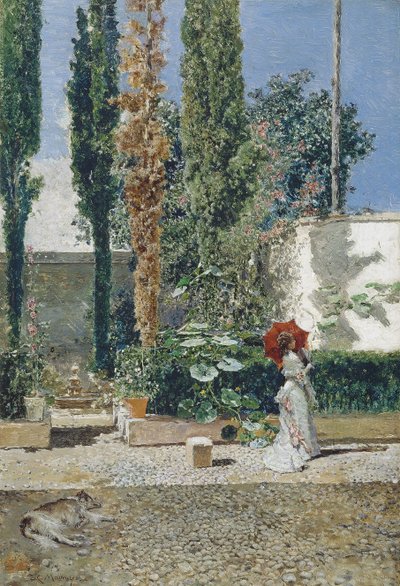 幸运花园的花园，1872年 作者 玛丽亚·福图尼