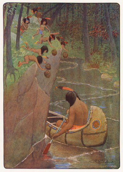 朗费罗的《海华莎》插图（彩色石版画） 作者 玛丽亚·路易丝·柯克