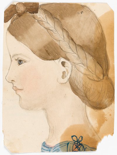 M Rose Herschel 7 岁时的肖像（1851 年），由她 11 岁的姐姐 Maria 绘制 作者 玛丽亚·索菲亚·赫歇尔
