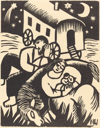 休息的吉普赛人，1918年。 作者 玛丽亚·乌登