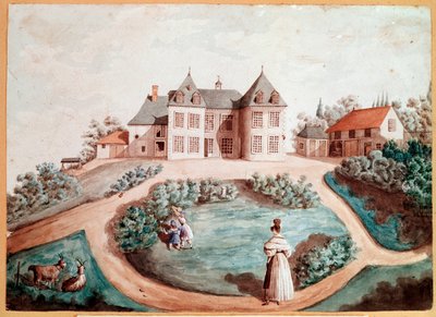 A castle in Touraine. Illustration for The Lily of the Valley by Balzac. (Drawing 作者 玛丽亚·你（主演）弗雷斯奈
