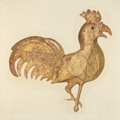 风向标。公鸡，约1939年。 作者 玛丽安·佩奇