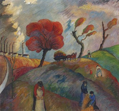 蚂蚁山，约1916年。 作者 玛丽安·冯·韦雷夫金