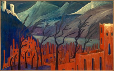 M.诉韦雷夫金，红城油画，1909年 作者 玛丽安·冯·韦雷夫金