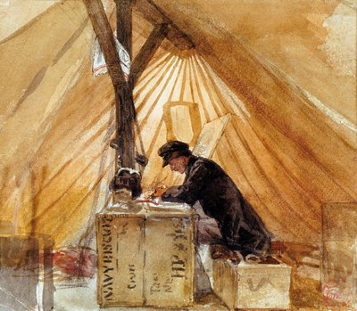 我们的帐篷。 马里亚诺·福图尼 (1838-1874) 的绘画。 水彩，在非洲战争（1859-1860）期间执行，西班牙学校，浪漫艺术。 萨尔瓦多比拉塞卡地区博物馆，雷乌斯（西班牙）。 作者 马里亚诺·福图尼