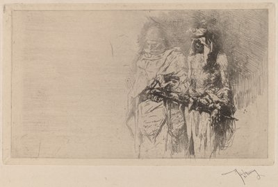 两位阿拉伯人的肖像》（Croquis）。 作者 玛丽亚·福图尼