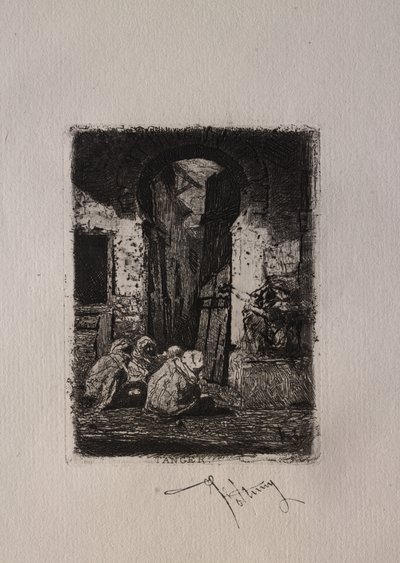 坦吉尔，阿拉伯人的助手。 作者 Mariano Fortuny y Carbó