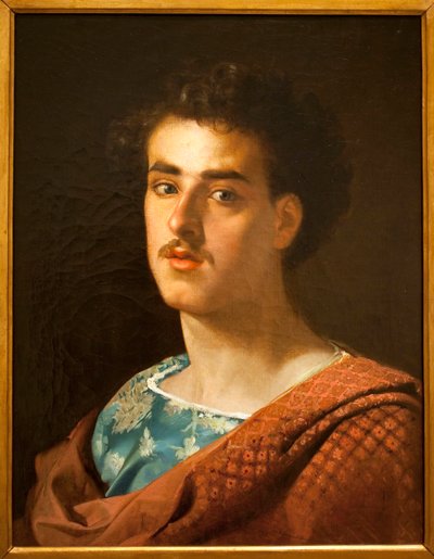 自画像 - 马里亚诺·福图尼 (Mariano Fortuny) 绘画（1838-1874 年），布面油画，约 1858 年 - 加泰罗尼亚国家艺术博物馆，巴塞罗那（西班牙） 作者 马里亚诺·福图尼和马德拉索