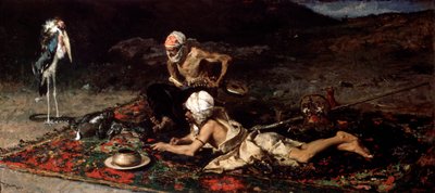 耍蛇人，1870年。 作者 马里亚诺·何塞·玛丽亚·贝尔纳多·福图尼