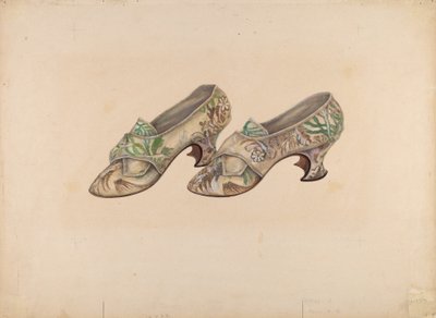 女人的鞋子，约1939年。 作者 玛丽·阿兰