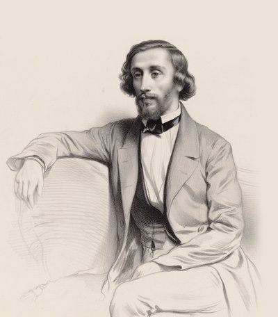 钢琴家和作曲家Julius Schulhoff的肖像，1825-1898年，1854年。 作者 玛丽·亚历山大·梅尼特·马洛特