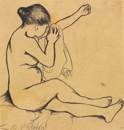 裸体女性坐姿，1900年代前三。 作者 Marie Clementine (Suzanne) Valadon