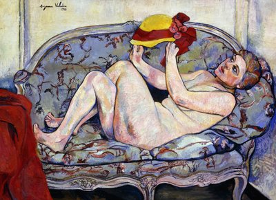 裸体坐在沙发上；裸体躺在沙发上，1928年 作者 Marie Clementine Valadon