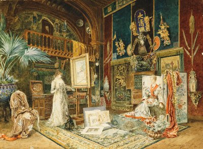 莎拉·伯恩哈德（Sarah Bernhard）工作室，1885年 作者 玛丽·欲望·布尔戈因