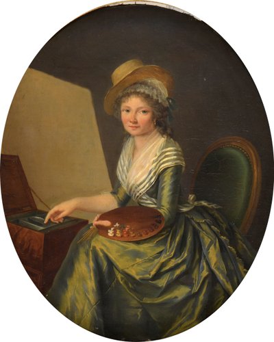 带画架的自画像。 作者 Marie Elisabeth Lemoine