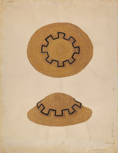 孩子的帽子，1936年。 作者 玛丽·法穆拉罗