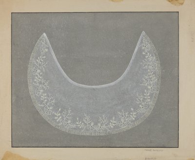 绣花领，约1936年。 作者 玛丽·法穆拉罗