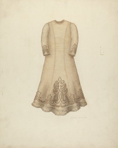 婴儿的衣服，约1938年。 作者 玛丽·法穆拉罗