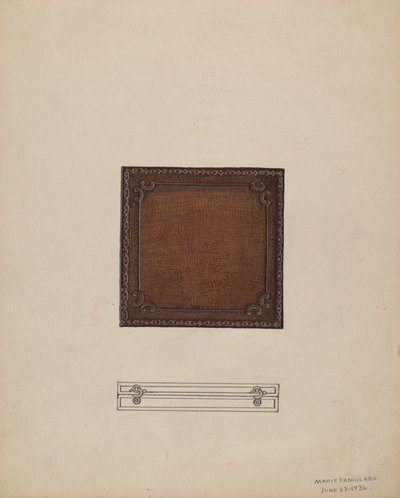 皮质奖章盒，1936年。 作者 玛丽·法穆拉罗