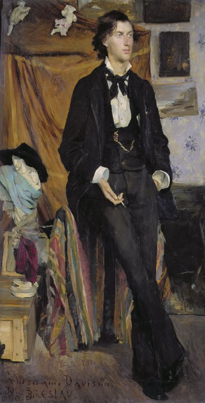 亨利戴维森的肖像，1880年 作者 Marie Louise Catherine Breslau
