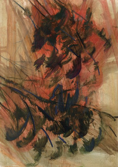 花，2022 年（纸面油画） 作者 玛丽娜·法尔科