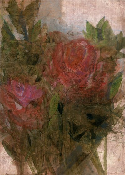 红玫瑰》，2022 年（纸面油画） 作者 Marina Falco