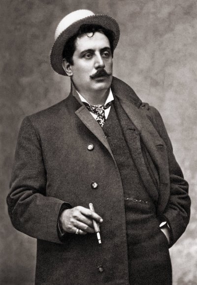 音乐家贾科莫-普契尼（1858-1924）的画像 作者 马里奥·纽尼斯·维斯（Mario Nunes Vais）