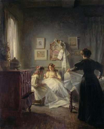 缝纫，1906年（详见191596） 作者 马里乌斯·巴索洛蒂（Marius Bartholoty）