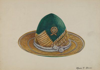 西班牙西南部。帽子，约1937年。 作者 马吕斯·汉森