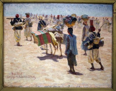塞内加尔后卫射手，富塔战役（Guinee；Fouta-Djalon），多德专栏，素描。马里乌斯-佩雷（1853-1900）的画作，布面油画，1895年前。波城美术博物馆。 作者 马里乌斯·佩雷（Marius Perret）