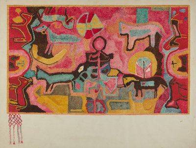 带钩地毯，约1937年。 作者 马杰里教区
