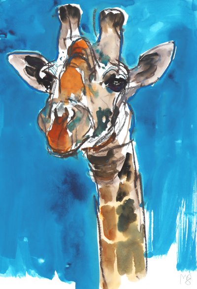 Blue Sky Giraffe, 2018 作者 马克·阿德灵顿
